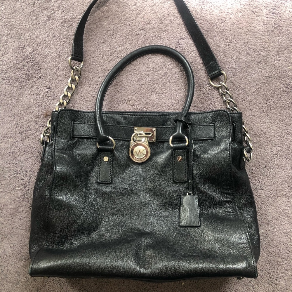 Michael Kors Leather Hamilton Satchel - Picture 2 of 8